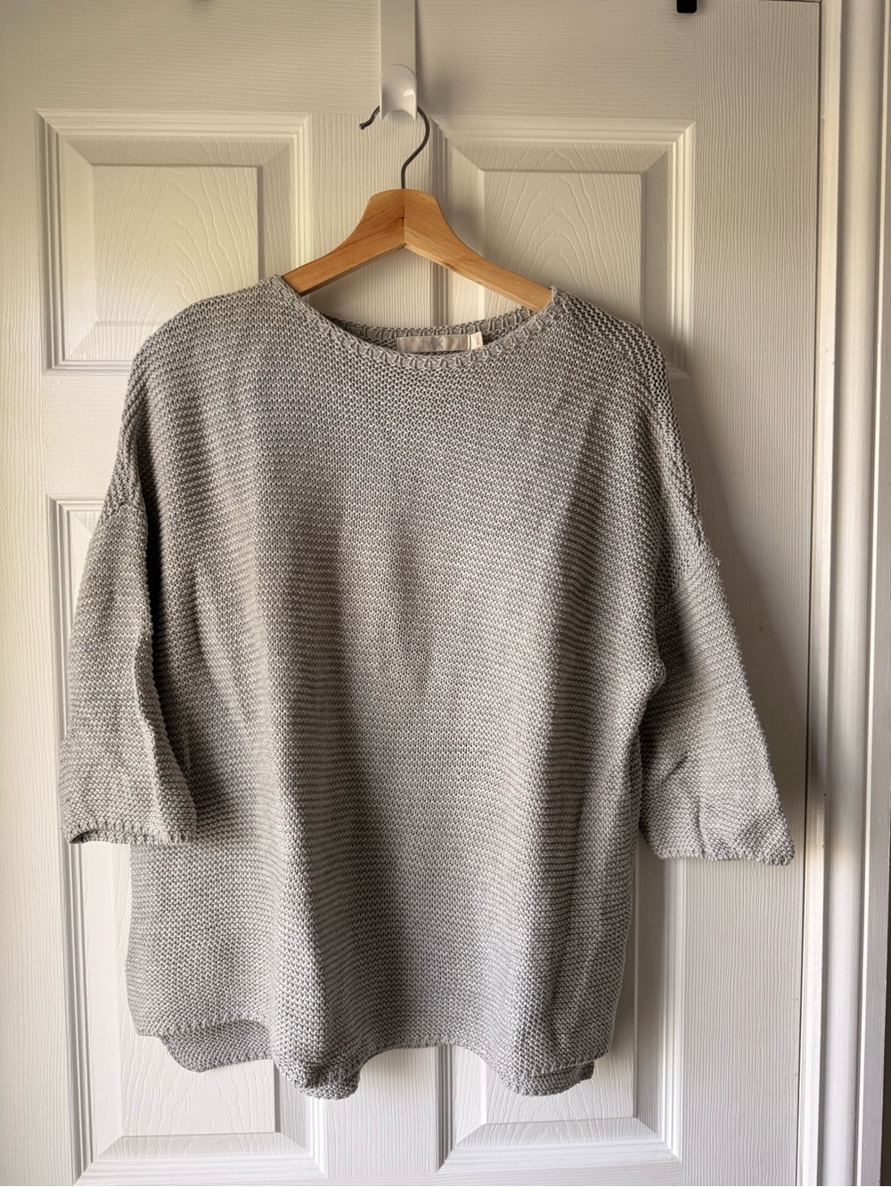 TWIK Light Gray Crewneck Knit Sweater